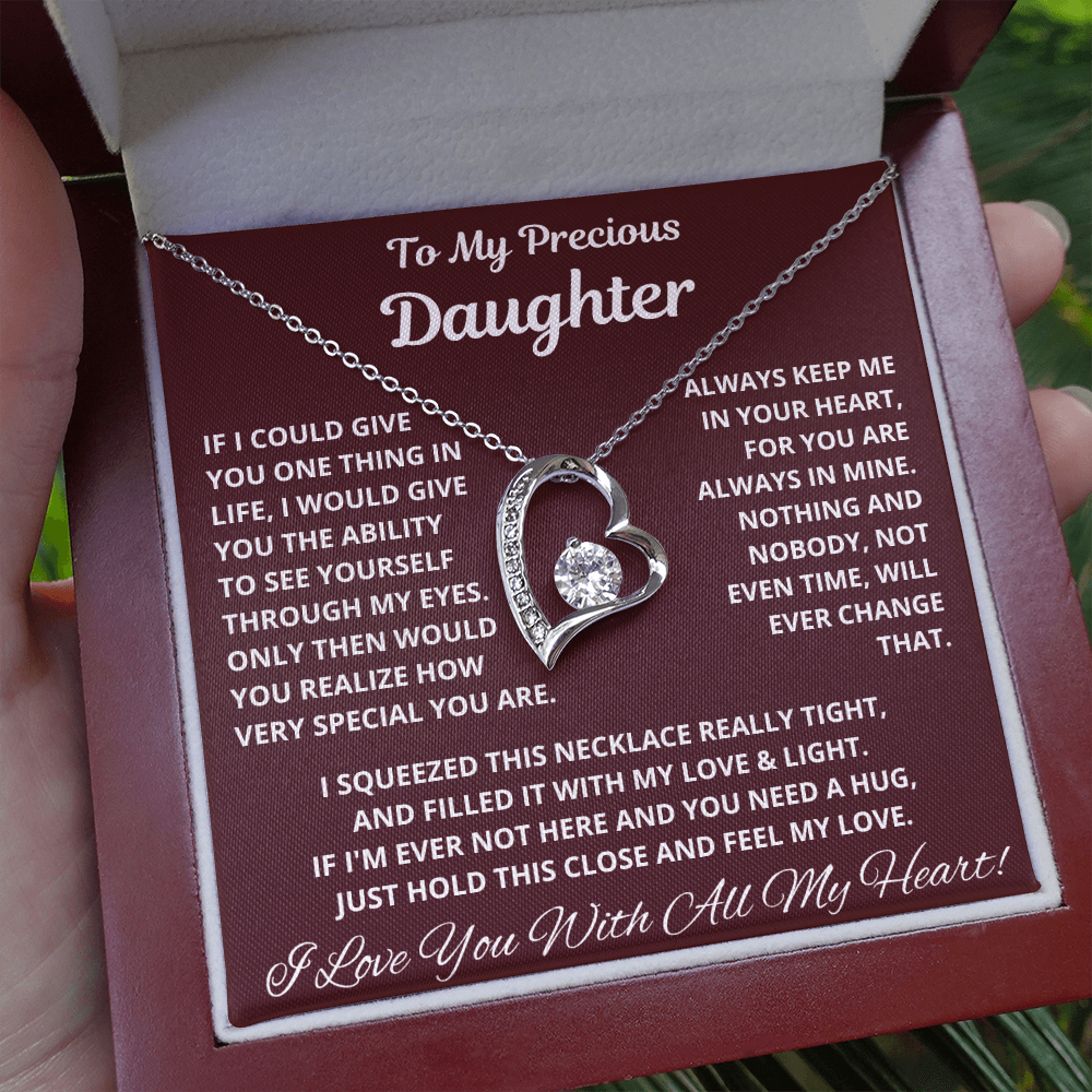 Daughter, If I Could Give You One Thing, Forever Love Necklace, Holiday