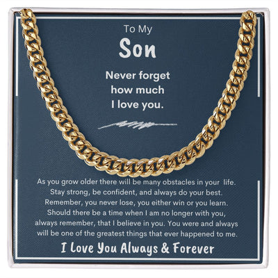 Son, Cubin Link Chain, Birthday, Holiday
