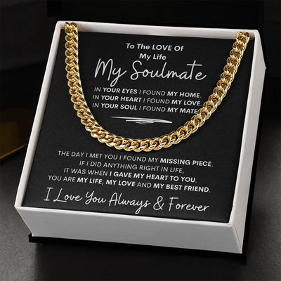 Soulmate, Home-Love-Mate, Cubin Link Chain, Birthday, Holiday