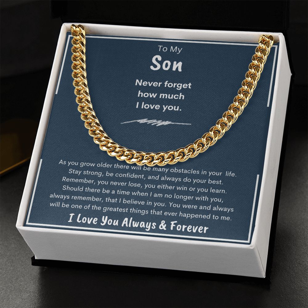 Son, Cubin Link Chain, Birthday, Holiday