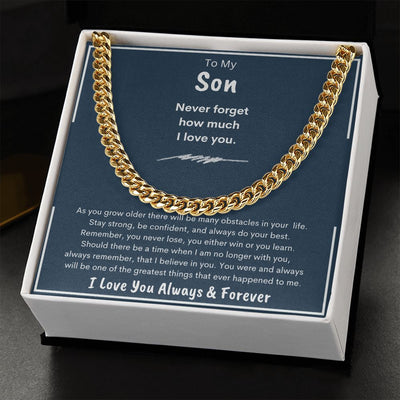 Son, Cubin Link Chain, Birthday, Holiday