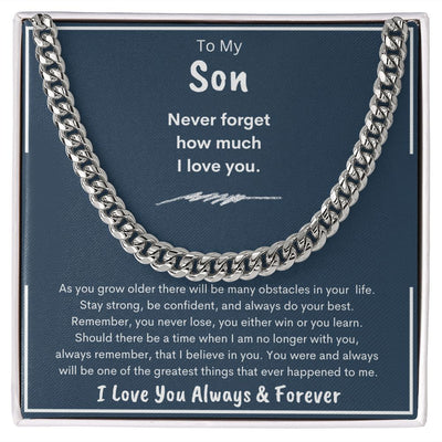 Son, Cubin Link Chain, Birthday, Holiday