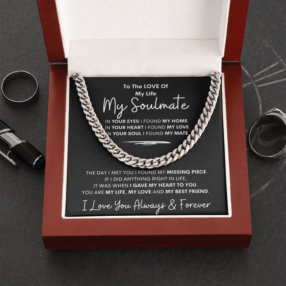 Soulmate, Home-Love-Mate, Cubin Link Chain, Birthday, Holiday