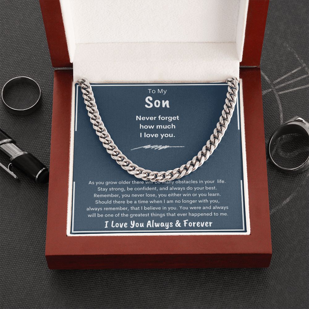Son, Cubin Link Chain, Birthday, Holiday