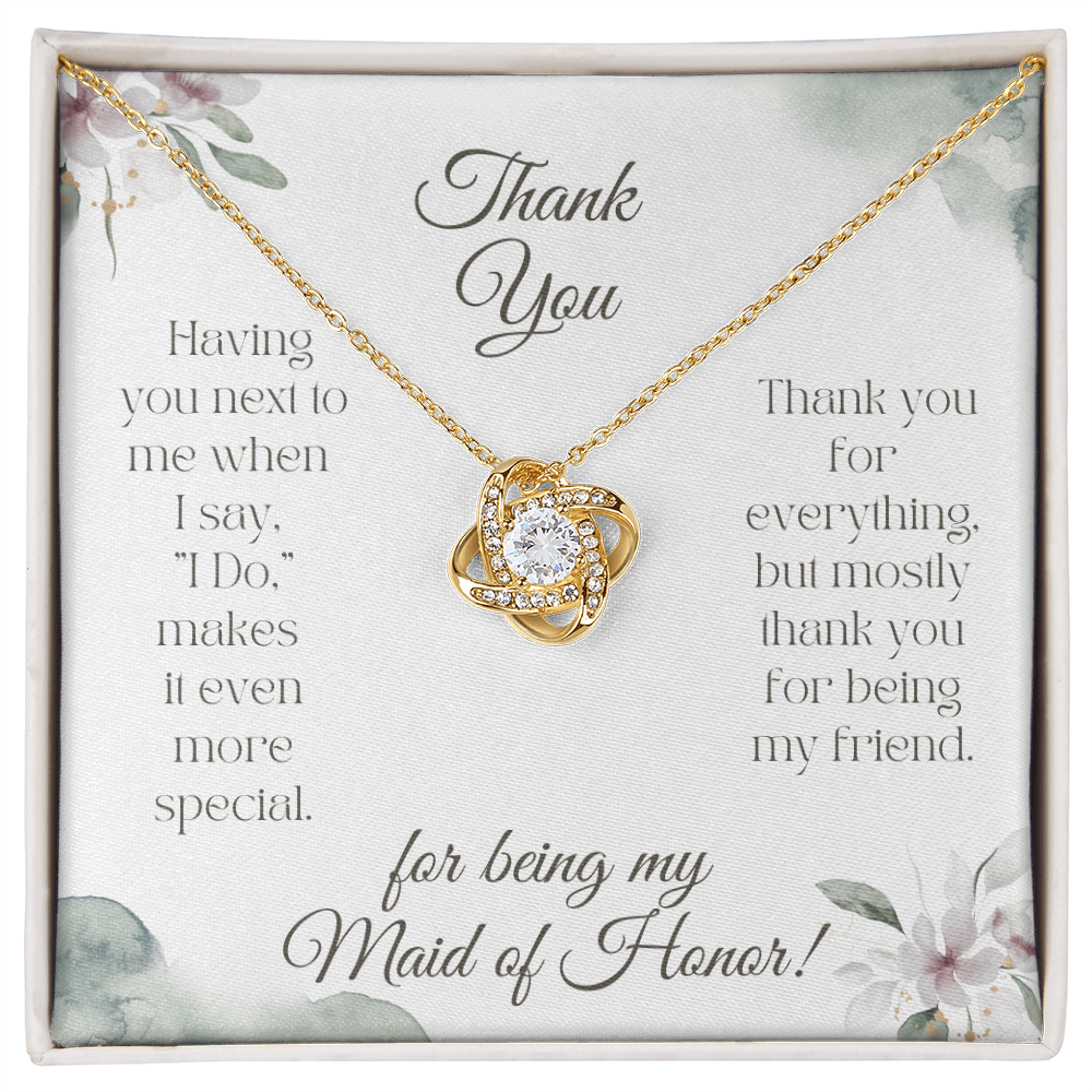 Maid of Honor Love Knot Necklace