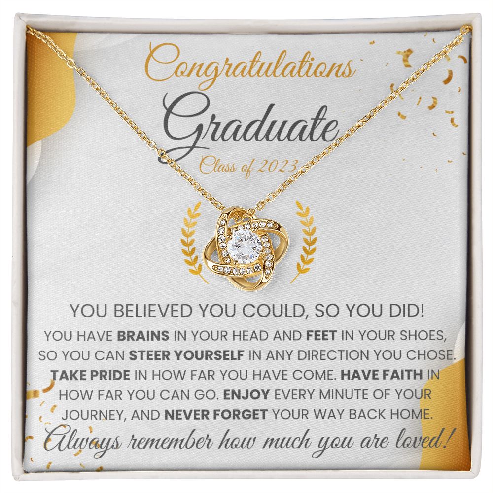 Graduation Gift, Love Knot Necklace