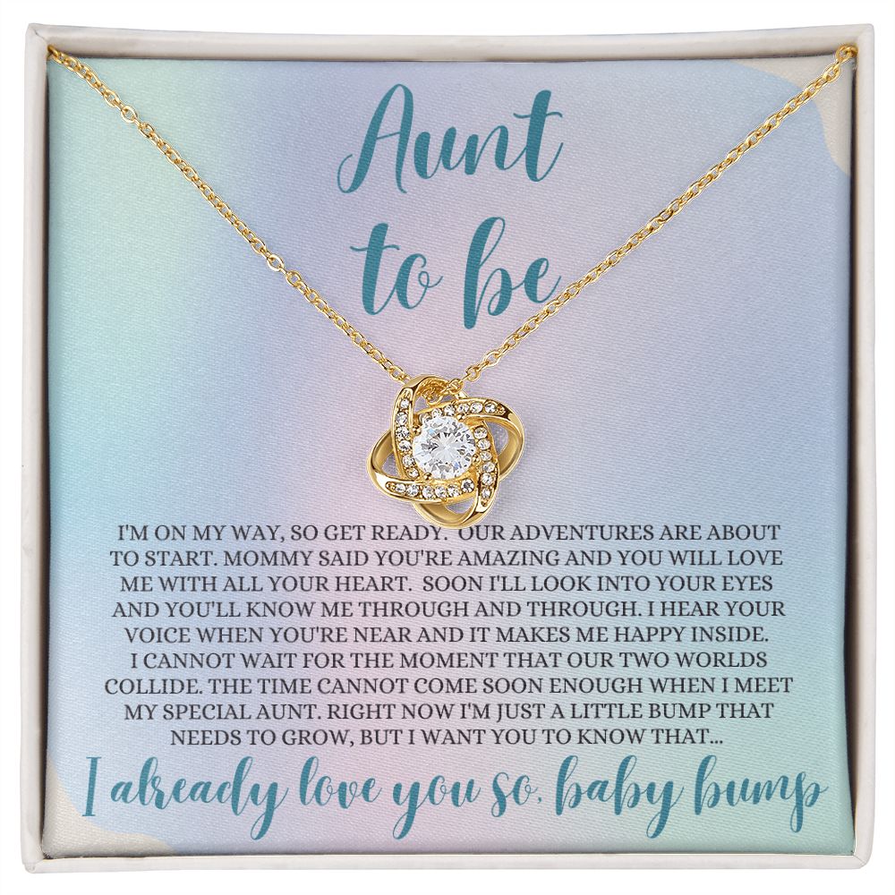 Aunt To Be, Love Knot Necklace