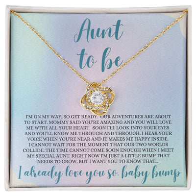 Aunt To Be, Love Knot Necklace