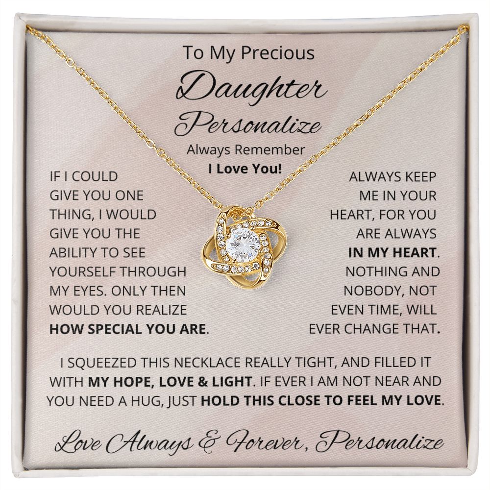 Daughter, Love Knot Necklace