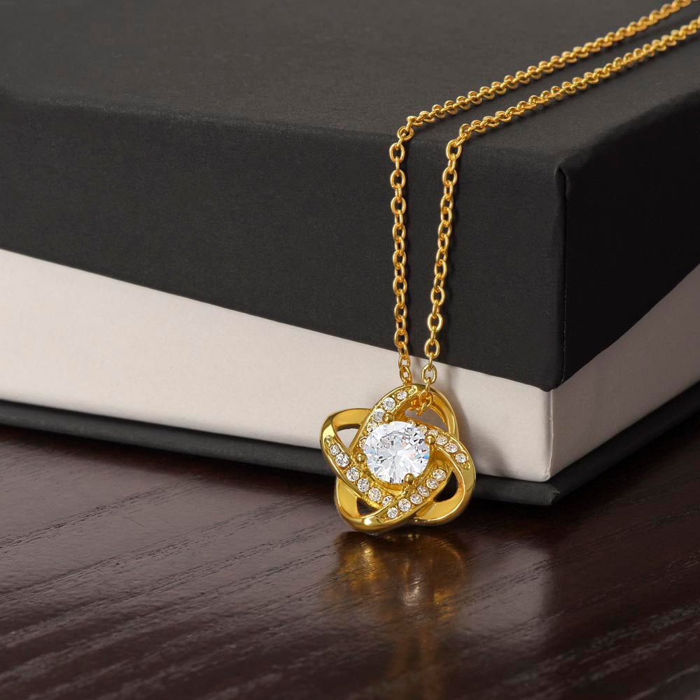 Granddaughter, I Squeezed This Necklace Really Tight, Love Knot Necklace, Holiday
