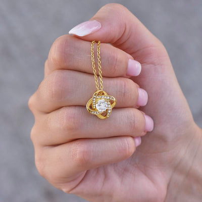Granddaughter, I Squeezed This Necklace Really Tight, Love Knot Necklace, Holiday