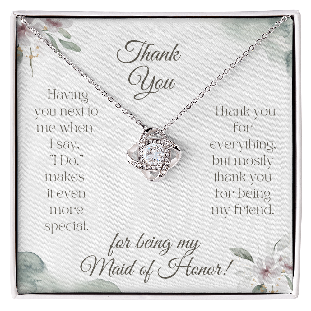 Maid of Honor Love Knot Necklace