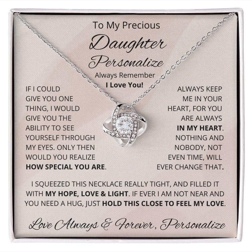 Daughter, Love Knot Necklace