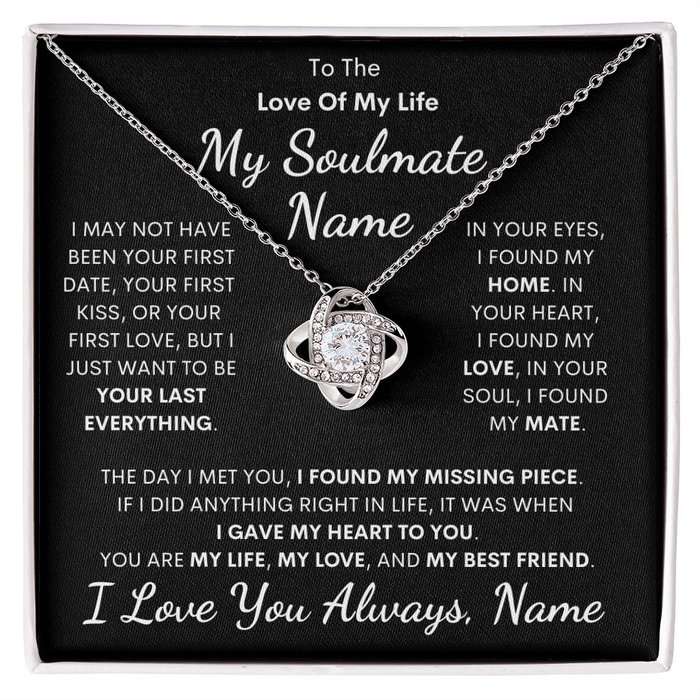 Soulmate Gift, Love Knot Necklace