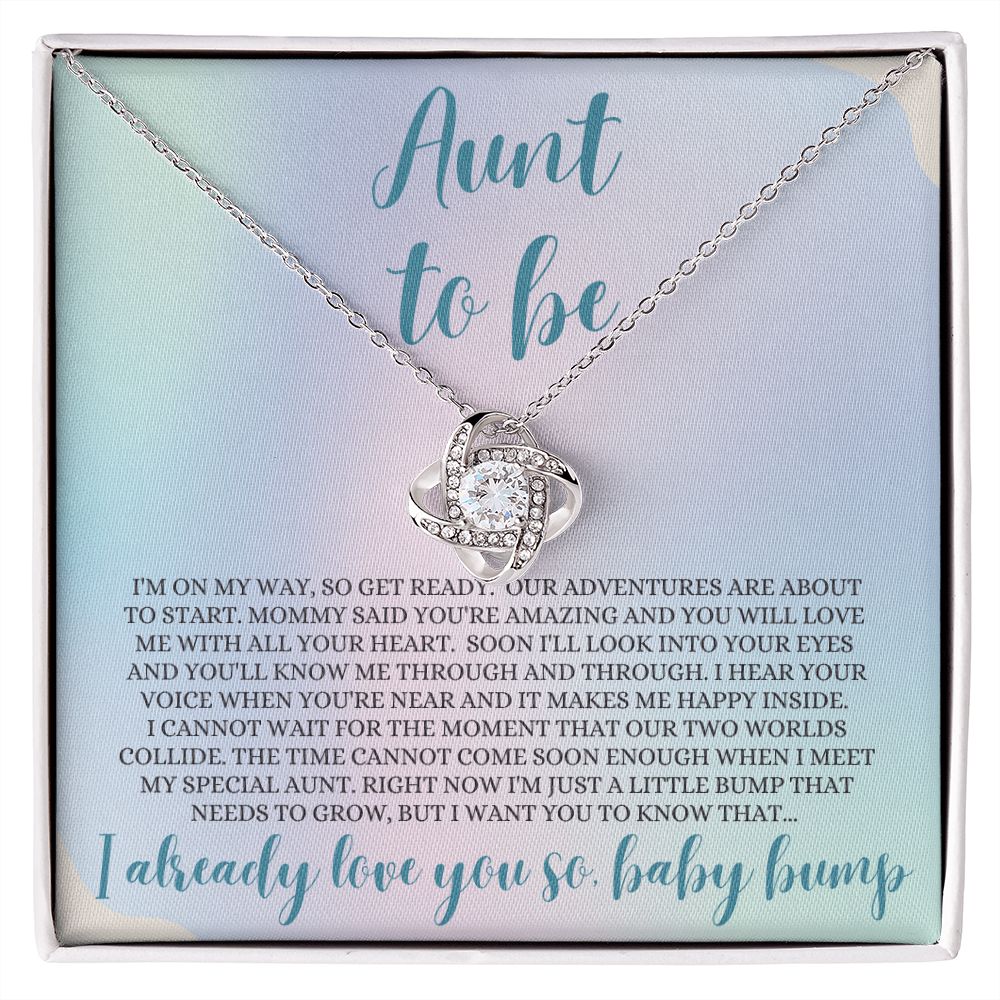 Aunt To Be, Love Knot Necklace