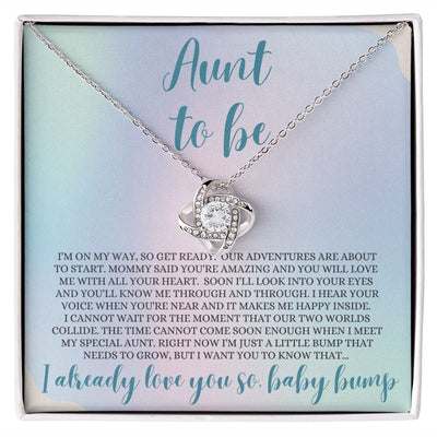 Aunt To Be, Love Knot Necklace