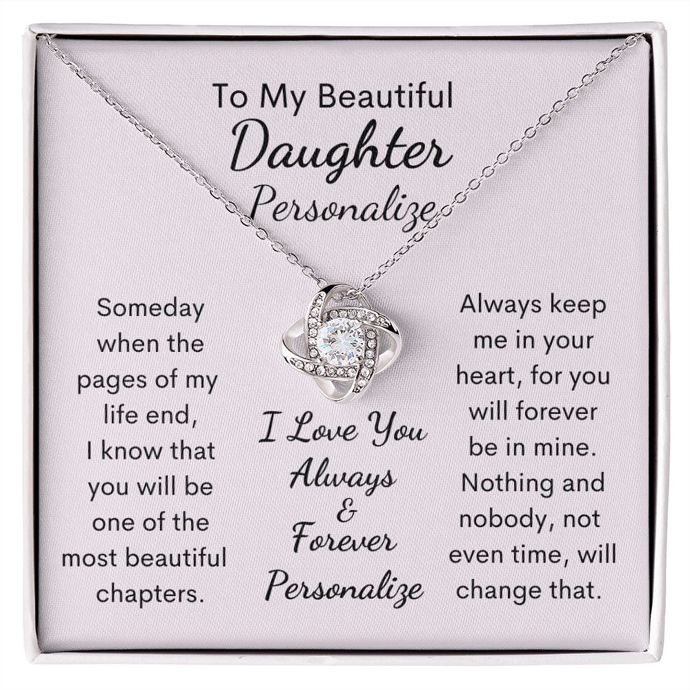 Daughter, Love Knot Necklace