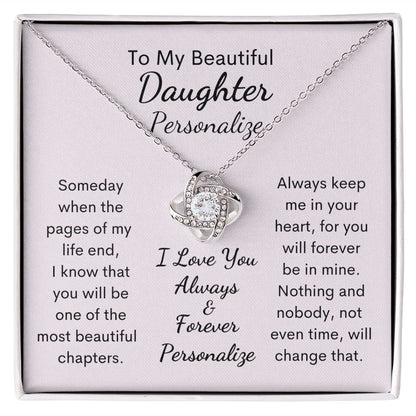 Daughter, Love Knot Necklace