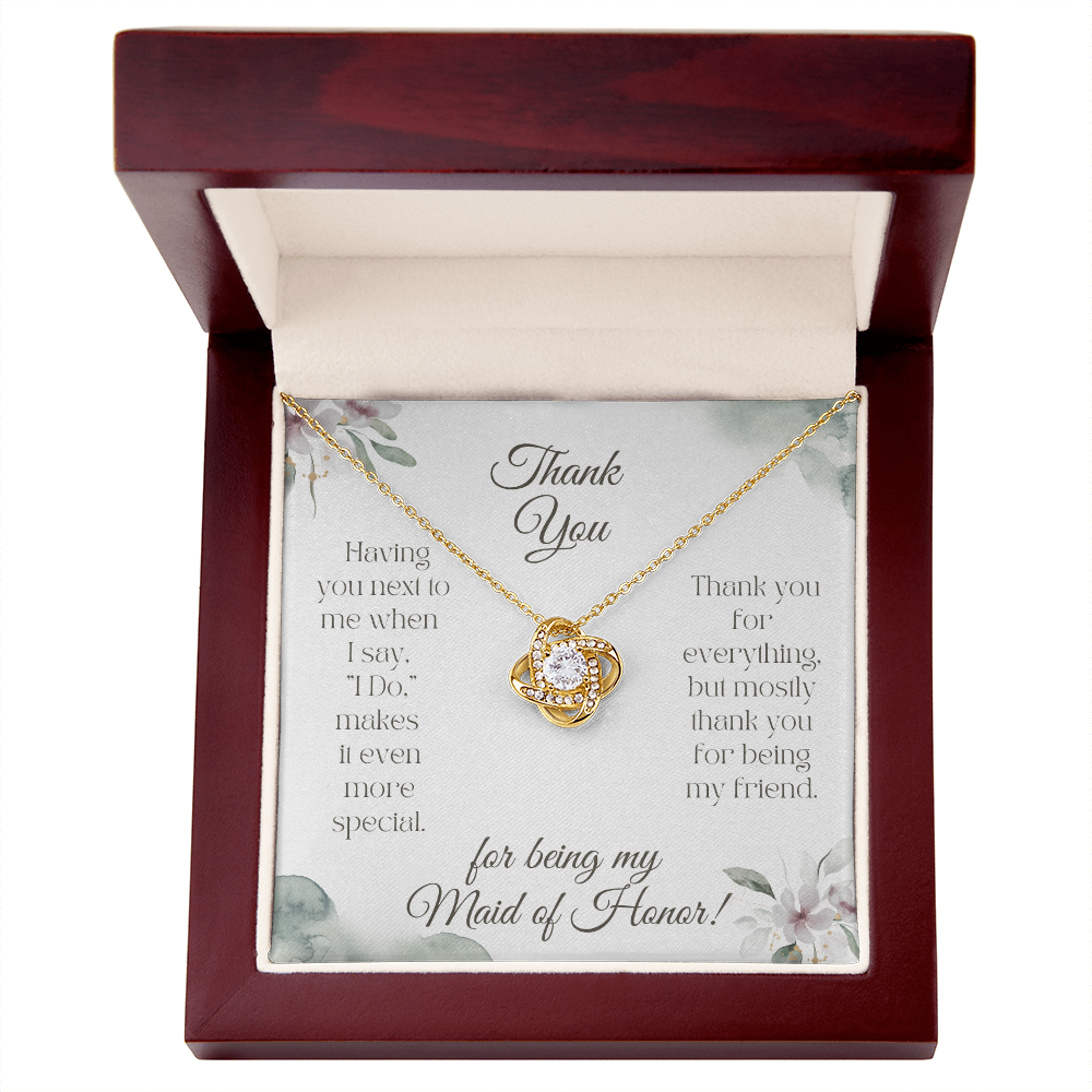 Maid of Honor Love Knot Necklace