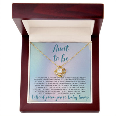 Aunt To Be, Love Knot Necklace