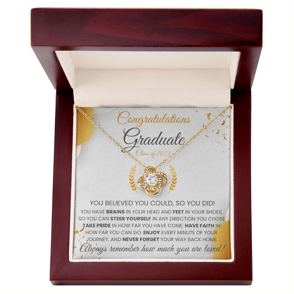 Graduation Gift, Love Knot Necklace