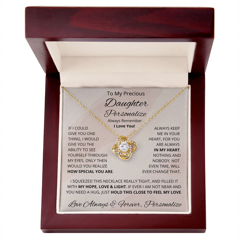 Daughter, Love Knot Necklace