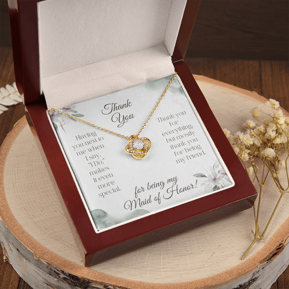 Maid of Honor Love Knot Necklace