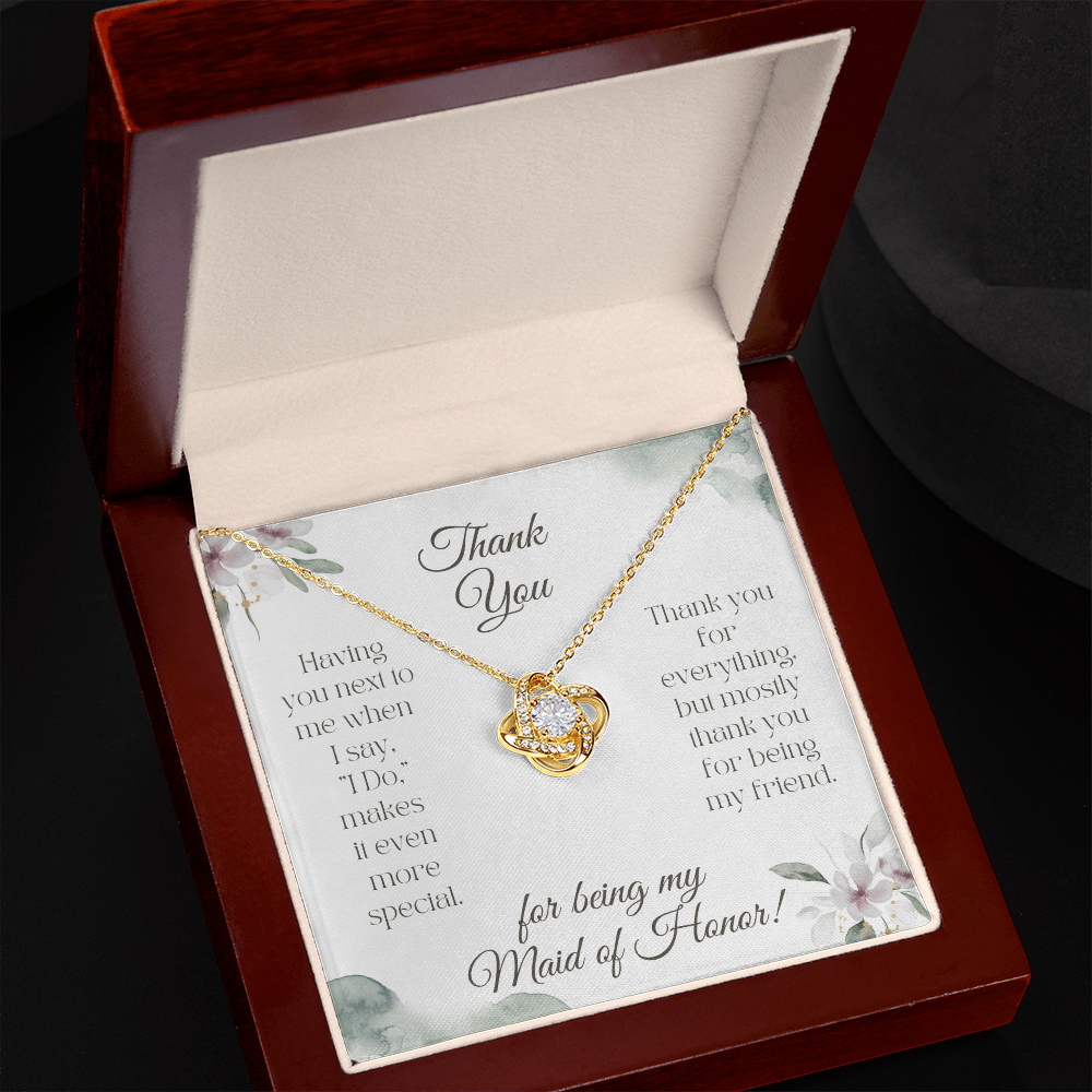 Maid of Honor Love Knot Necklace