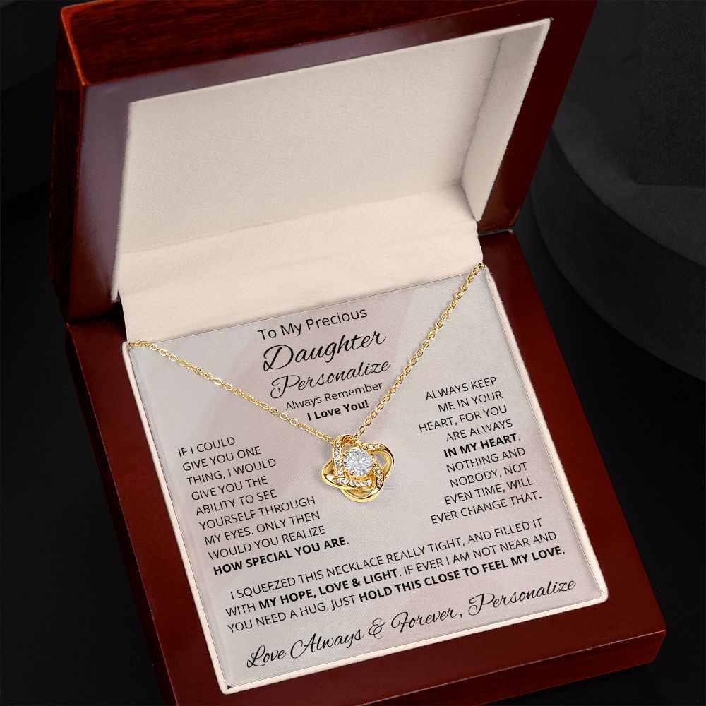 Daughter, Love Knot Necklace