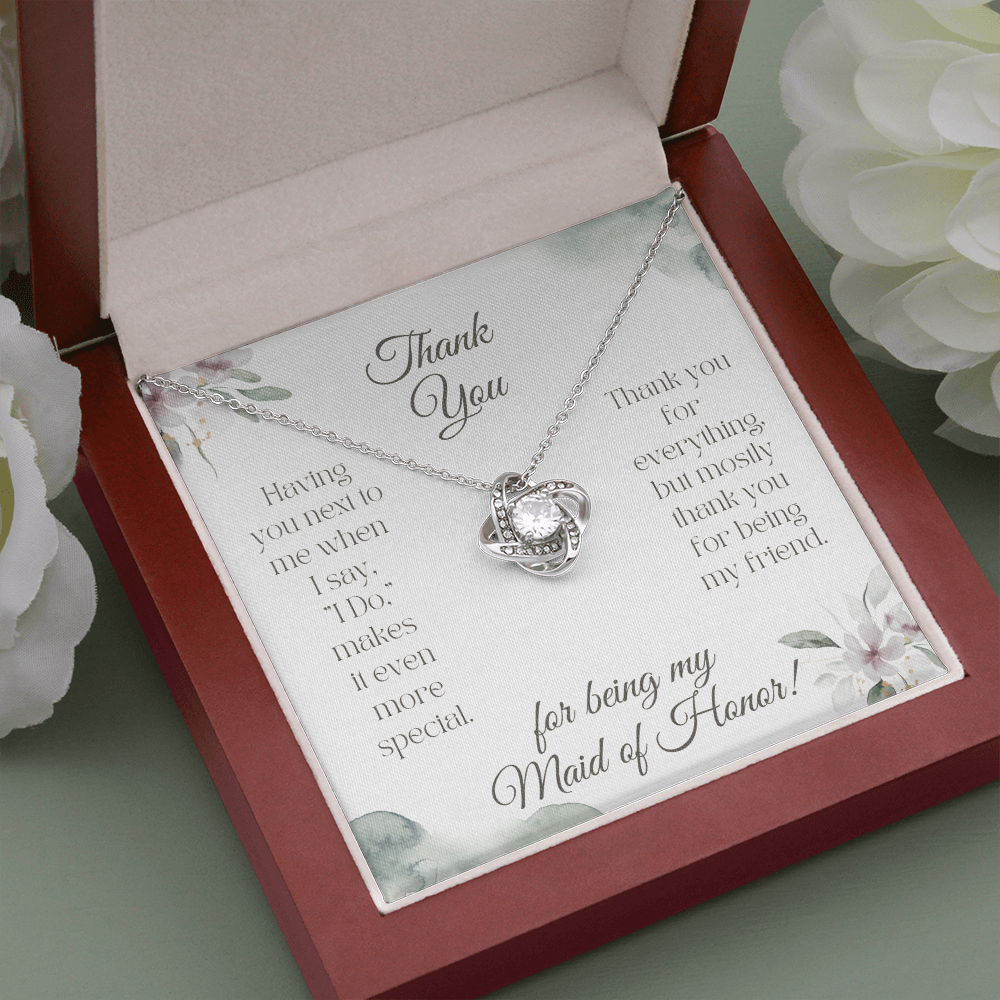 Maid of Honor Love Knot Necklace