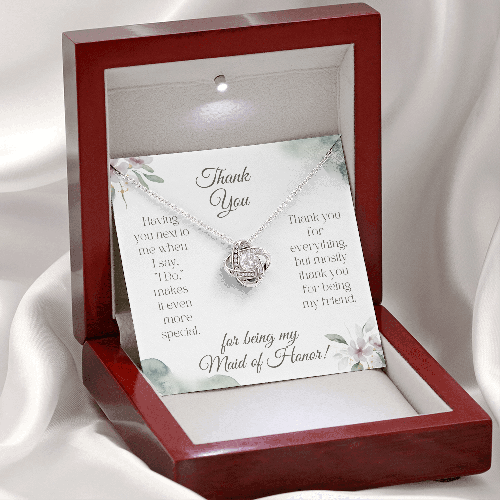 Maid of Honor Love Knot Necklace