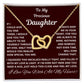 Daughter, If I Could Give You One Thing, Interlocking Hearts Necklace, Holiday