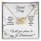 Jr Bridesmaid Interlocking Hearts Necklace