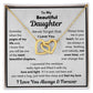 Daughter, Someday When The Pages Of My Life End, Interlocking Hearts Necklace, Holiday