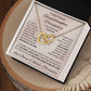Granddaughter, Interlocking Hearts Necklace