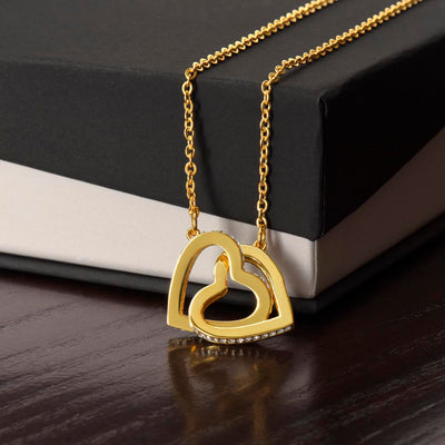 Daughter from Mom, Pages Of My Life, Interlocking Hearts Necklace, Birthday, Holiday