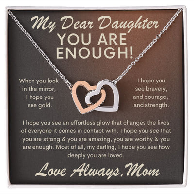 Daughter Gift, Interlocking Hearts Necklace