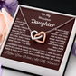 Daughter, If I Could Give You One Thing, Interlocking Hearts Necklace, Holiday