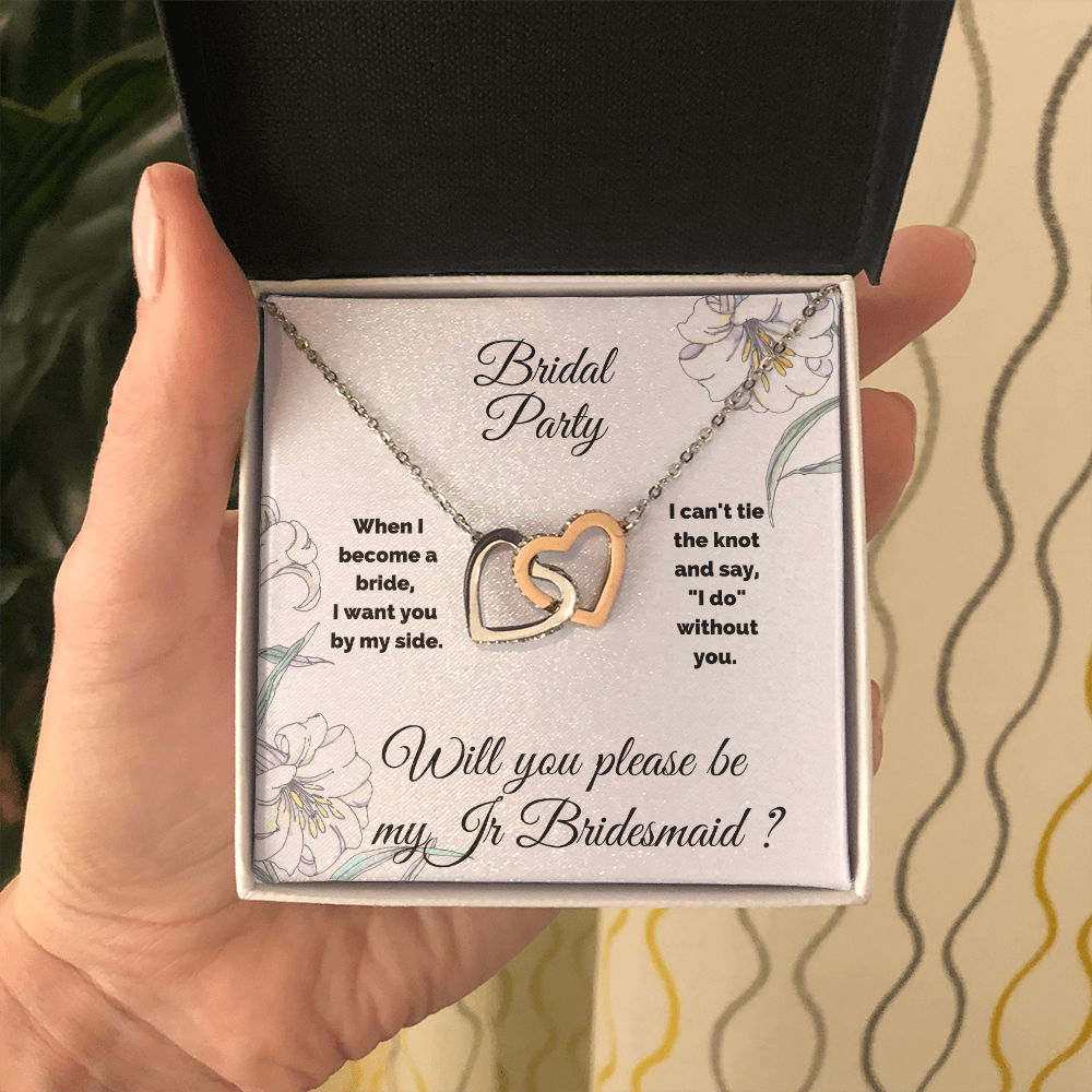 Jr Bridesmaid Interlocking Hearts Necklace