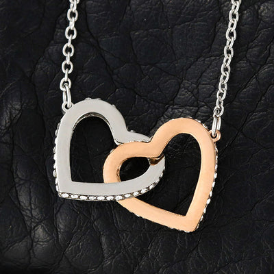 Daughter, I May Not Be With You All The Time, Interlocking Hearts Necklace, Holiday