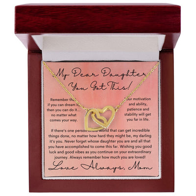 Daughter Gift, Interlocking Hearts Necklace