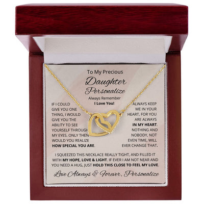 Daughter, Interlocking Hearts Necklace