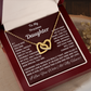 Daughter, If I Could Give You One Thing, Interlocking Hearts Necklace, Holiday
