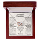 Daughter, Wherever Your Journey In Life Takes You, Interlocking Hearts Necklace, Holiday