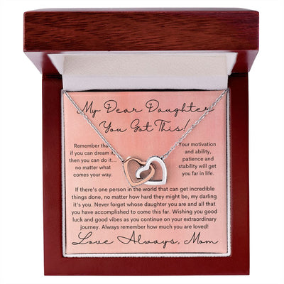 Daughter Gift, Interlocking Hearts Necklace