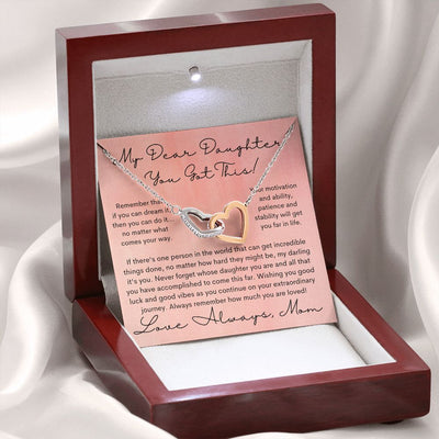 Daughter Gift, Interlocking Hearts Necklace