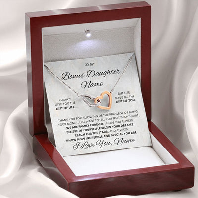 Bonus Daughter, Interlocking Hearts Necklace