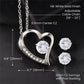 Granddaughter, I Squeezed This Necklace Really Tight, Forever Love Necklace & Earrings, Holiday