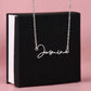Granddaughter, Signature Name Necklace, Birthday, Swt16, Bat Mitzvah, Graduation, Easter, Communion, Confirmation, Holiday
