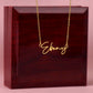 Daughter from Dad, Signature Name Necklace, Birthday, Swt16, Graduation, Bat Mitzvah, Easter, Communion, Confirmation, Holiday